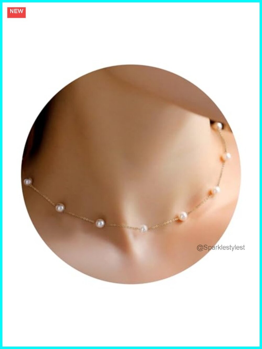 18K Gold Plated Pearl Choker Necklace Dainty Pendant Necklace